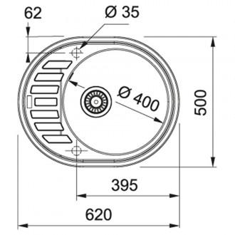 Кухонна мийка Franke Ronda ROG 611-62 (114.0381.072) онікс